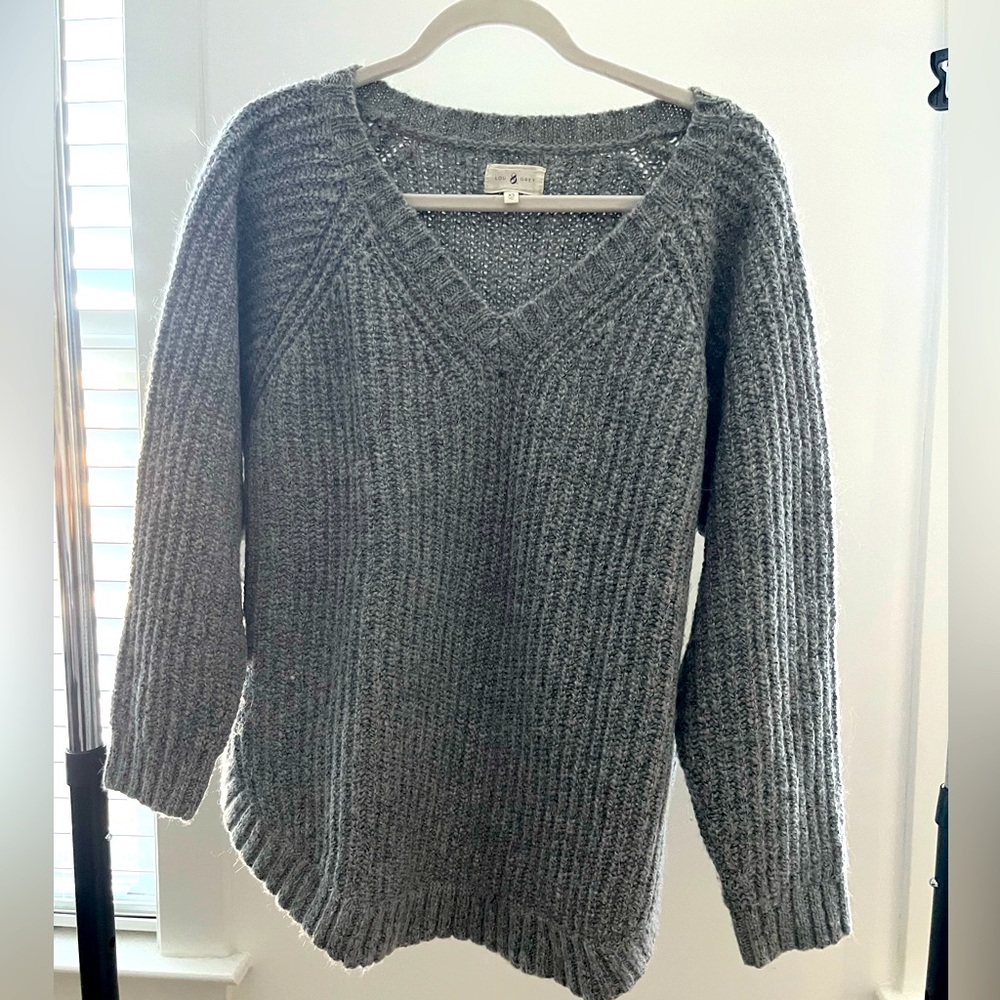 LOFT Lou & Grey oversize gray sweater. Size XS
